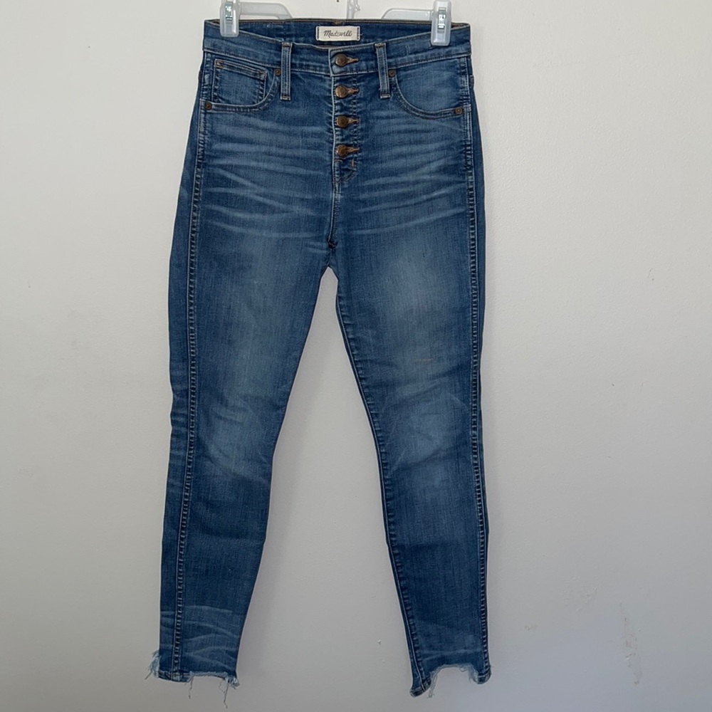 Madewell 10” High-Rise Skinny Jeans Raw Hem